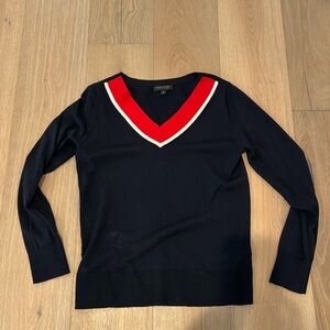 Striped v neck sweater